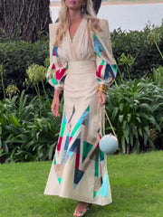 Printed Fashion Temperament Set Dress