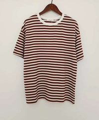 100% Cotton Casual Striped Basic T-Shirts