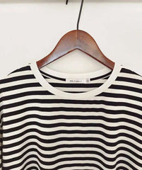 100% Cotton Casual Striped Basic T-Shirts