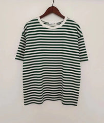 100% Cotton Casual Striped Basic T-Shirts
