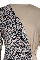 Casual Elegant Leopard Patchwork Strap Design V Neck Outerwear(4 Colors)