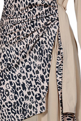 Casual Elegant Leopard Patchwork Strap Design V Neck Outerwear(4 Colors)
