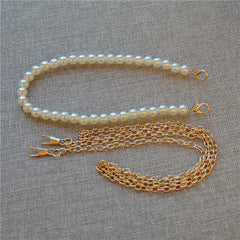Daily Party Patchwork Feathers Chains Pearl Bags(3 Colors)