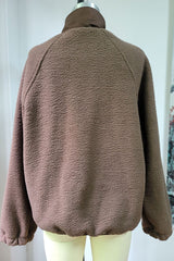 Casual Solid Patchwork Pocket Mandarin Collar Outerwear(2 Colors)