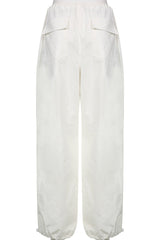 Casual Street Solid Draw String Straight Low Waist Wide Leg Solid Color Bottoms(4 Colors)