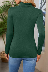Daily Simplicity Solid Turtleneck Tops