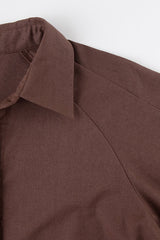 Work Elegant Solid Bandage Turndown Collar Waist Skirt Dresses