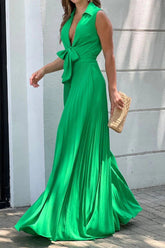 Casual Street Solid Frenulum Fold V Neck Regular Jumpsuits