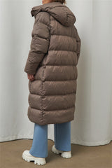 Casual Solid Patchwork Hooded Collar Outerwear(3 Colors)