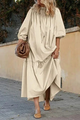 Casual Solid Patchwork Off the Shoulder A Line Dresses