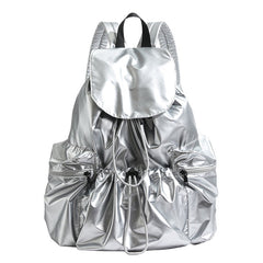 Casual Daily Solid Patchwork Draw String Zipper Bags(9 Colors)