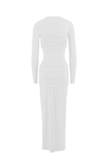 Sexy Ruched O Neck One Step Skirt Dresses