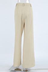 Casual Street Patchwork Loose High Waist Wide Leg Bottoms(No waist belt)