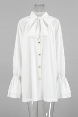 Elegant Lace Up Buckle Ribbon Collar A Line Dresses(3 Colors)