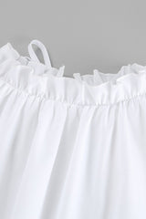 Casual Patchwork Ruffle O Neck Sleeveless Dresses