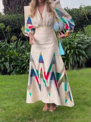 Printed Fashion Temperament Set Dress