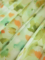 Greeness Floral Zippered Pleat Long Dress