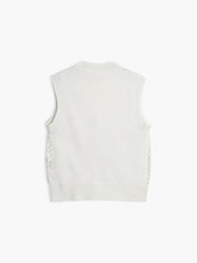 Wool Blend Crochet Knit Vest