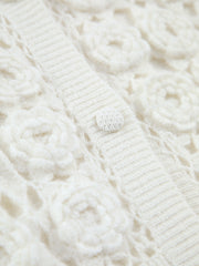 Wool Blend Crochet Knit Vest