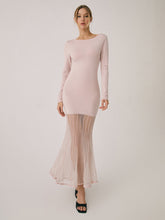 Lace Hem Mermaid Midi Sweater Dress