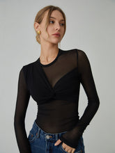 Solid Criss Cross Patchwork Top