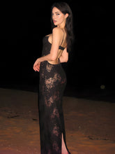 Floral Semi-Sheer Cami Long Dress