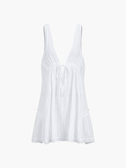 Pure Cotton Open Back Short Dress