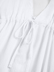 Pure Cotton Open Back Short Dress