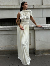 Asymmetry Pleat Sleeveless Long Dress