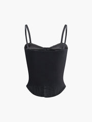 Solid Corset Detail Cami Top