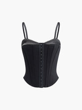 Solid Corset Detail Cami Top
