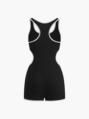 Contrast Binding Cutout Jumpsuit