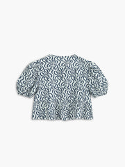 Printed Tie Front Short Top