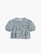 Printed Tie Front Short Top