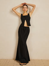 Linen & Cotton Button Skirt Set