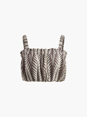 Geometric Print Wide Leg Pants Set