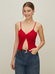 Knotted Split Sweater Vest