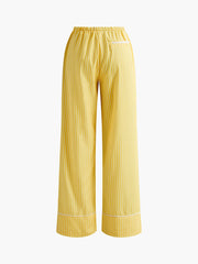 Casual Pintriped Loose Pants