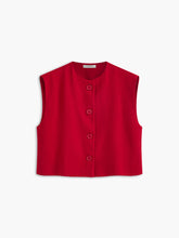 Leisure Sleeveless Button Vest