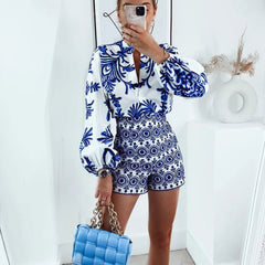 Maci Blue Vintage Boho Shorts