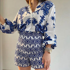 Maci Blue Vintage Boho Shorts