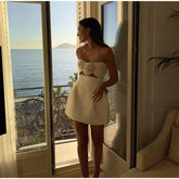 Back Again Strapless Mini Dress