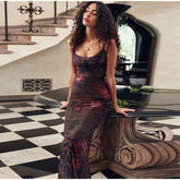 'Wild For A While' Backless Maxi Dress