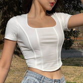 Aria Solid Crop Top