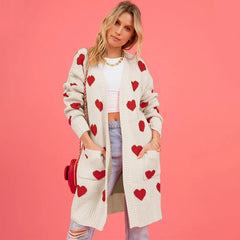 Heart Me Not Long Sweater Cardigan