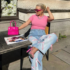 The Final Bow Down Wide Leg Jeans