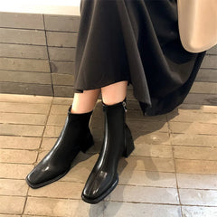 Declan Square Toe Leather Boots