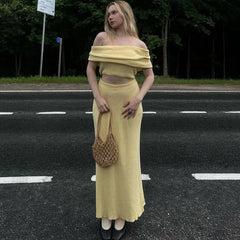 Kindra Knitted Skirt Set