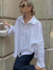 Elegant Cotton Linen Blouse