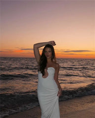 Caught My Eye Strapless Midi Dress